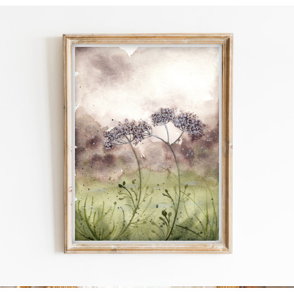 Akwarela A5. Łąka, Małgorzata Domańska ART, obrazy akwarela