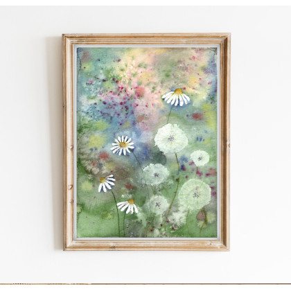 Akwarela A5. Łąka, Małgorzata Domańska ART, obrazy akwarela