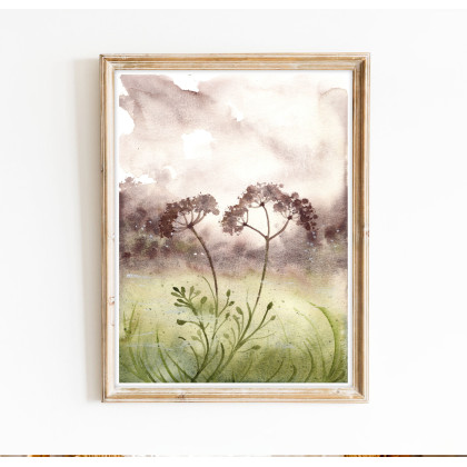 Akwarela A5. Łąka, Małgorzata Domańska ART, obrazy akwarela