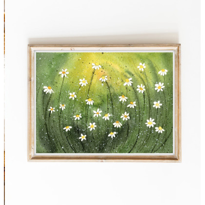 Akwarela A5. Łąka, Małgorzata Domańska ART, obrazy akwarela