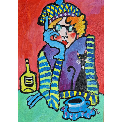 rozmowa bez słów, Marlena Kuć, obrazy olejne