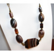 Krótki naszyjnik z agatu brązowego