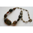 Krótki naszyjnik z agatu brązowego