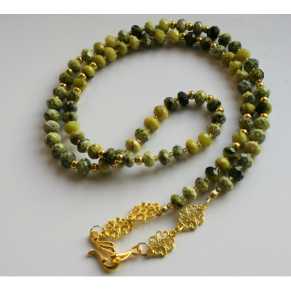 Długie korale z żółtego turkusu, Katarzyna Gątkiewicz, korale,naszyjniki