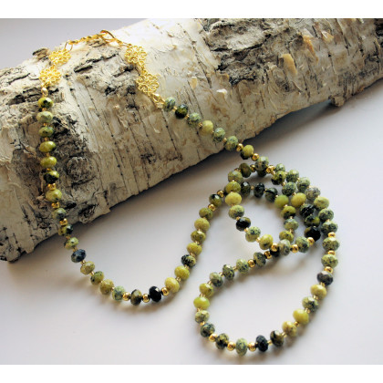 Katarzyna Gątkiewicz - korale,naszyjniki - Długie korale z żółtego turkusu foto #2