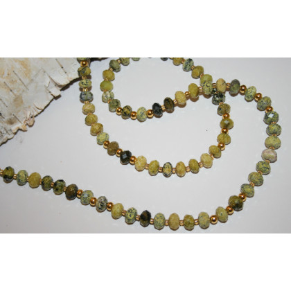 Katarzyna Gątkiewicz - korale,naszyjniki - Długie korale z żółtego turkusu foto #4