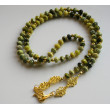 Długie korale z żółtego turkusu