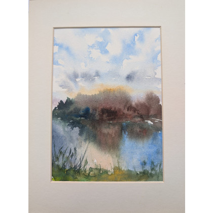 Ewelina Zajączkowska - obrazy akwarela - Jezioro - pejzaż, akwarela foto #1