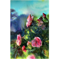 Pierwsze wejrzenie - akwarela w oprawie