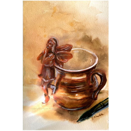 Ulotność chwili - akwarela w oprawie, Joanna Magdalena, obrazy akwarela