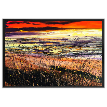 Felix Guenther - obrazy akryl - Flames in the sky over quiet fields foto #3