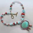 Wolność i Naturalność – Naszyjnik z turkusem, koralem i amazonitem