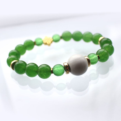 KEIT - bransoletki - Obfitość, moc - zielony, mołdawit, hematyt foto #2