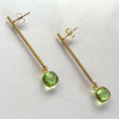 Eleganckie kolczyki pozłacane Peridot