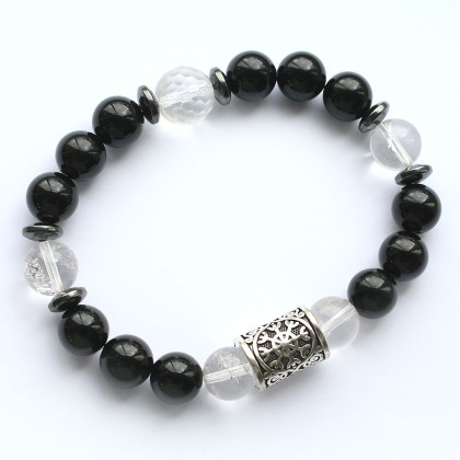 Ochronna - Tarcza Algizowa, Azeztulit, Czarny Turmalin, KEIT, bransoletki