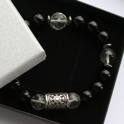 KEIT - bransoletki - Ochronna - Tarcza Algizowa, Azeztulit, Czarny Turmalin foto #1