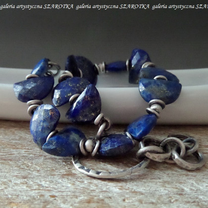 szarotka - bransoletki - STARRY SKY bransoletka z lapisu i srebra foto #1