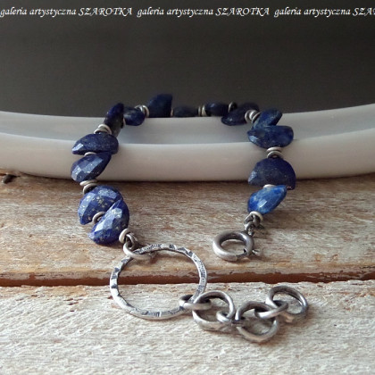 szarotka - bransoletki - STARRY SKY bransoletka z lapisu i srebra foto #2