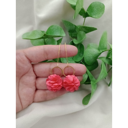 Soutacheria - kolczyki - Koralowe kolczyki, kolczyki koral, długie kolczyki foto #1