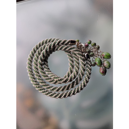 unikatart - korale,naszyjniki - Naszyjnik Lariat Zoisyt foto #2