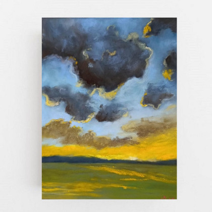 Pejzaż - rysunek pastelami, Paulina Lebida, pastele suche