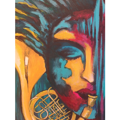 Bozena Chlopecka - olej + akryl - Grająca meduza foto #2