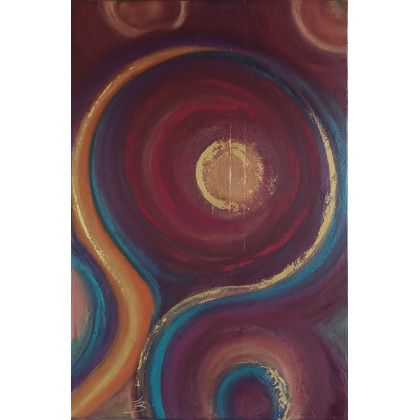 Joanna Bilska - obrazy akryl - Ręcznie malowana Abstrakcja 60x90 foto #1