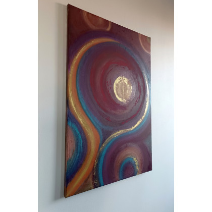 Joanna Bilska - obrazy akryl - Ręcznie malowana Abstrakcja 60x90 foto #2