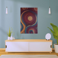 RĘCZNIE MALOWANA ABSTRAKCJA 60X90