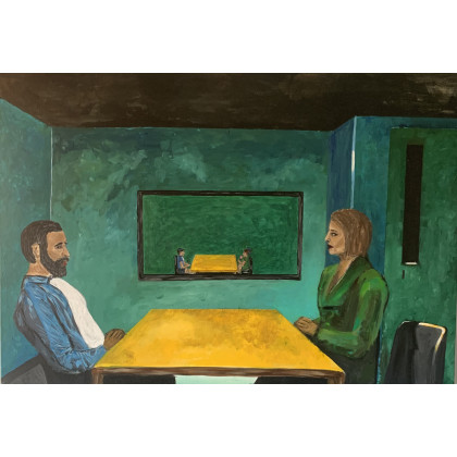 Emil Serednicki - obrazy akryl - Ona wie, że on wie, że ona wie foto #1