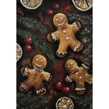 Iga Płachta - plakaty - Piernikowe ludki. Plakat o wymiarach 21x29,7 cm A4 foto #2