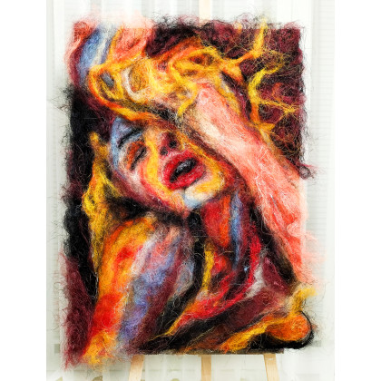 Kobieta z Włókien, Grzegorz Zalewski, tkanina