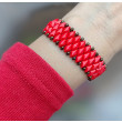 Bransoletka Korale Czerwone Gemduo Szeroka bra25.15