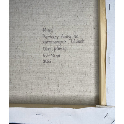 Myroslava Burlaka - obrazy olejne - Pierwszy śnieg na karminowych liściach. foto #4