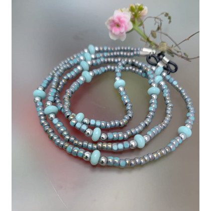 Naszyjnik Łańcuszek Do Okularów Z Koralików 25.157, unikatart, korale,naszyjniki