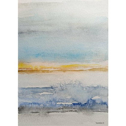 Paulina Lebida - obrazy akwarela - Abstrakcja- dwie akwarele formatu 32/24 cm foto #2