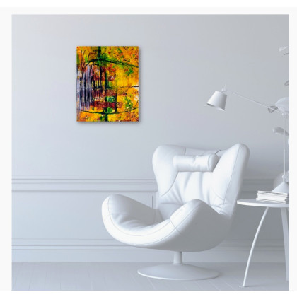 Ewa Mościszko - olej + akryl - Zlota Polska jesien foto #1