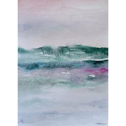 Paulina Lebida - obrazy akwarela - Pejzaż- dwie akwarele formatu 32/24 cm foto #2