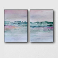 Pejzaż-  dwie akwarele  formatu 32/24 cm