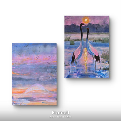 Ewa Mościszko - olej + akryl - Kompozycja ptaszarnia foto #1