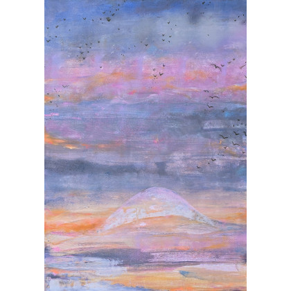 Ptasie wedrowki, Ewa Mościszko, olej + akryl