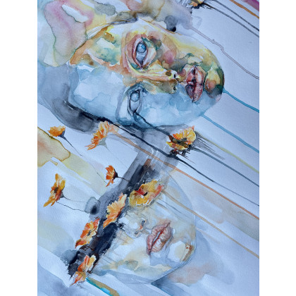 Zuzanna Bieszczad - obrazy akwarela - Kobieta - Jesień  -  akwarela foto #1