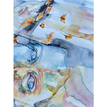 Zuzanna Bieszczad - obrazy akwarela - Kobieta - Jesień  -  akwarela foto #2