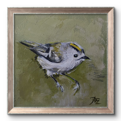 Justyna Zielonka - obrazy olejne - Mysikrólik - cykl Ptaki foto #1