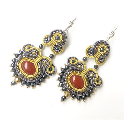 Sutaszowe kolczyki AGADIR, Sylwia Żak, kolczyki 