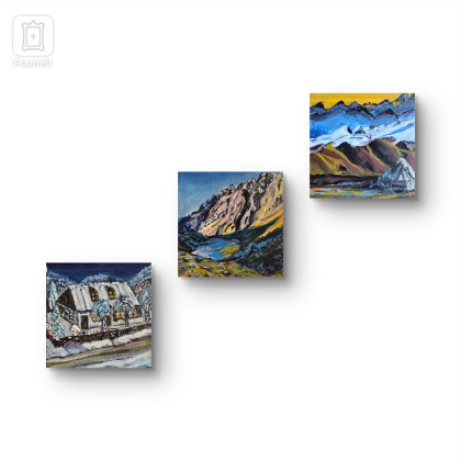 Tatry kompozycja, Krystyna Mościszko, obrazy akryl