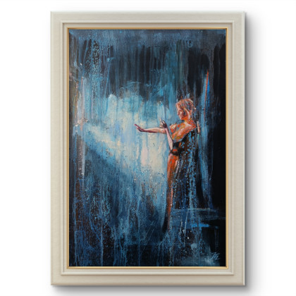 Justyna Zielonka - obrazy olejne - Sięgając w światło -  obraz olejny 40x60 cm foto #4