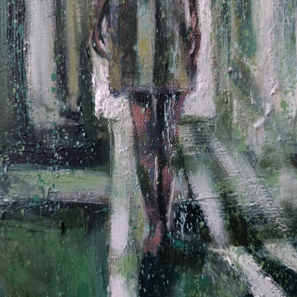 Justyna Zielonka - obrazy olejne - Wyjść z cienia -  obraz olejny 40x60 cm foto #3