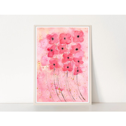 Akwarela A4. Kwiaty, Małgorzata Domańska ART, obrazy akwarela
