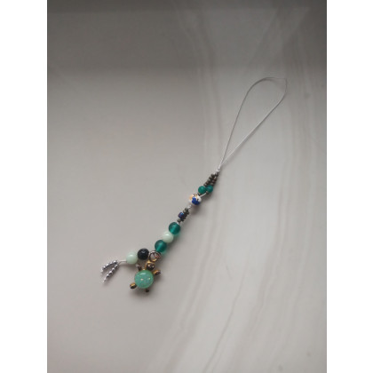 Monika Wyrostek - inne - Brelok do kluczy,torebki zielony z żółwikiem foto #1